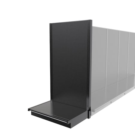 Lozier Gondola Shelving End Cap Black 48W 72H 25D P475S-EC